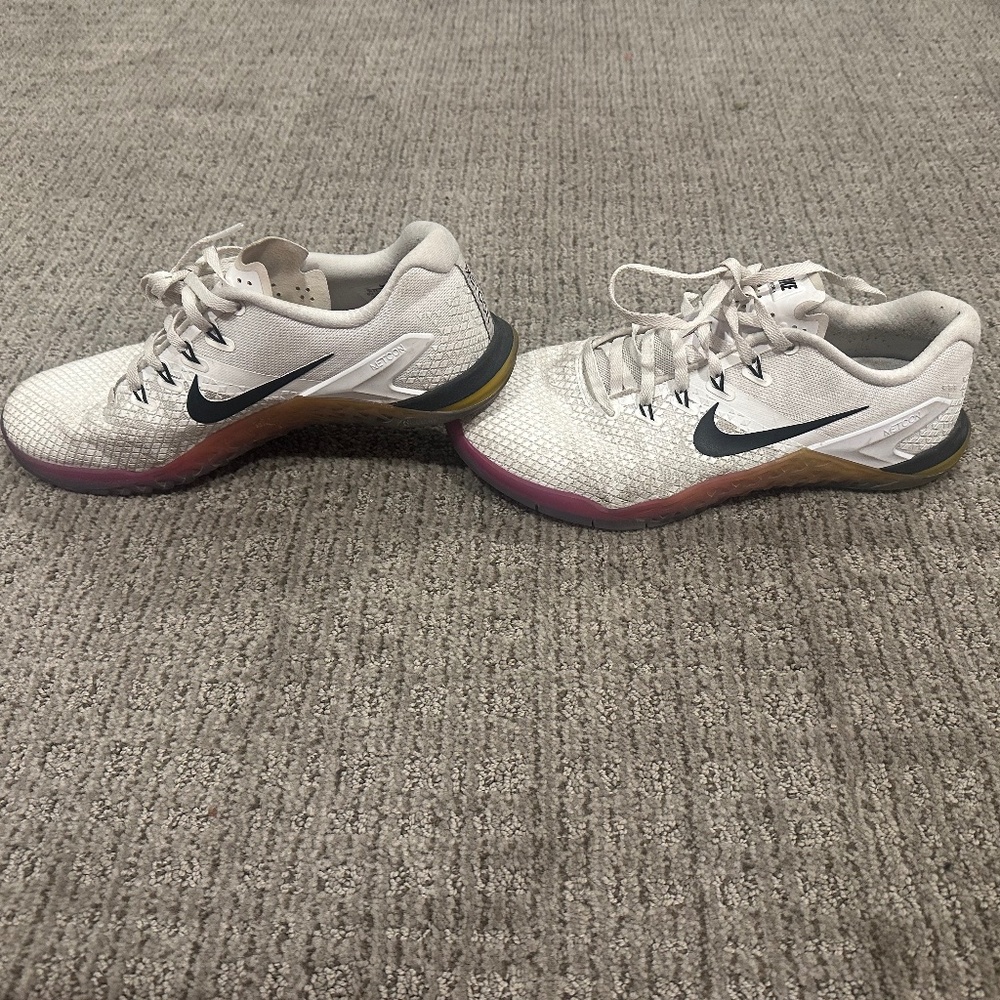 Nike White and Pink Athletic Shoes